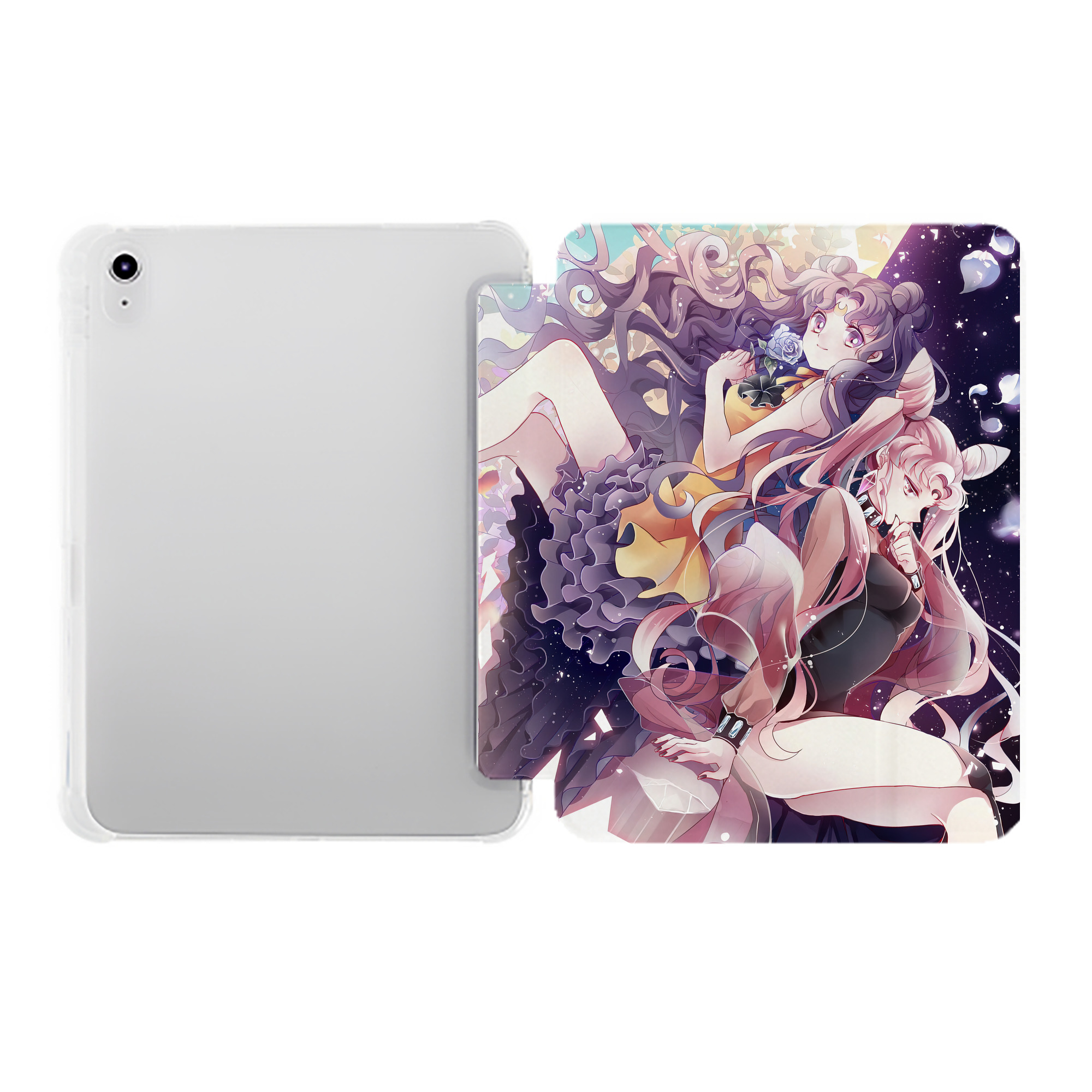 （画像用） 美少女戦士セーラームーン Sailor Moon IPad ケース ペン収納付き 三つ折りスタンド PUレザー×シリコン 対応機種9.5/10.5/10.9インチ